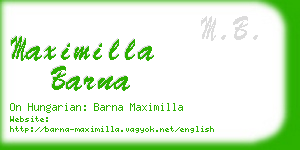 maximilla barna business card